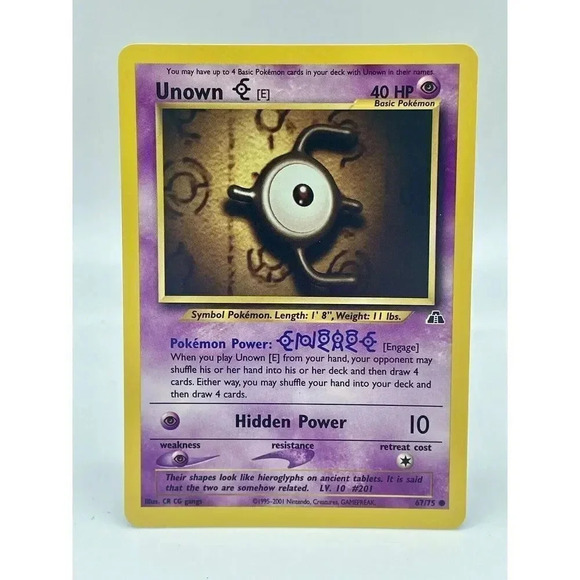 Unown 67/75 Neo Discovery - Common Vintage 2001 Non Holo Pokémon TCG WOTC - Picture 1 of 6
